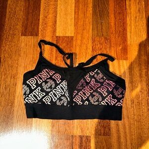 Black and Pink Sports Bra
